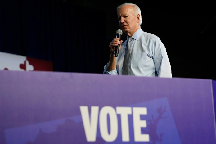President Joe Biden speaks during a campaign rally at Bowie State University in Bowie, Maryland, on Monday, Nov. 7, 2022.