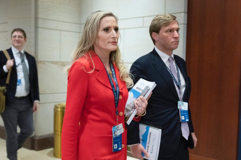 Rep. Laurel Lee (R-FL) walks on Capitol Hill in Washington on Monday, Nov. 14, 2022.