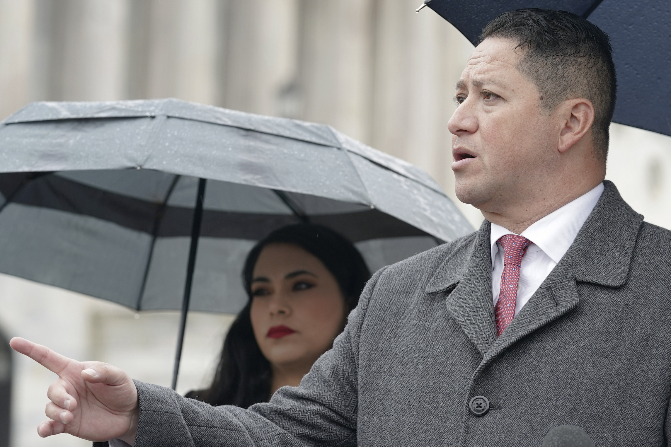 Rep. Tony Gonzales, R-Texas, right.