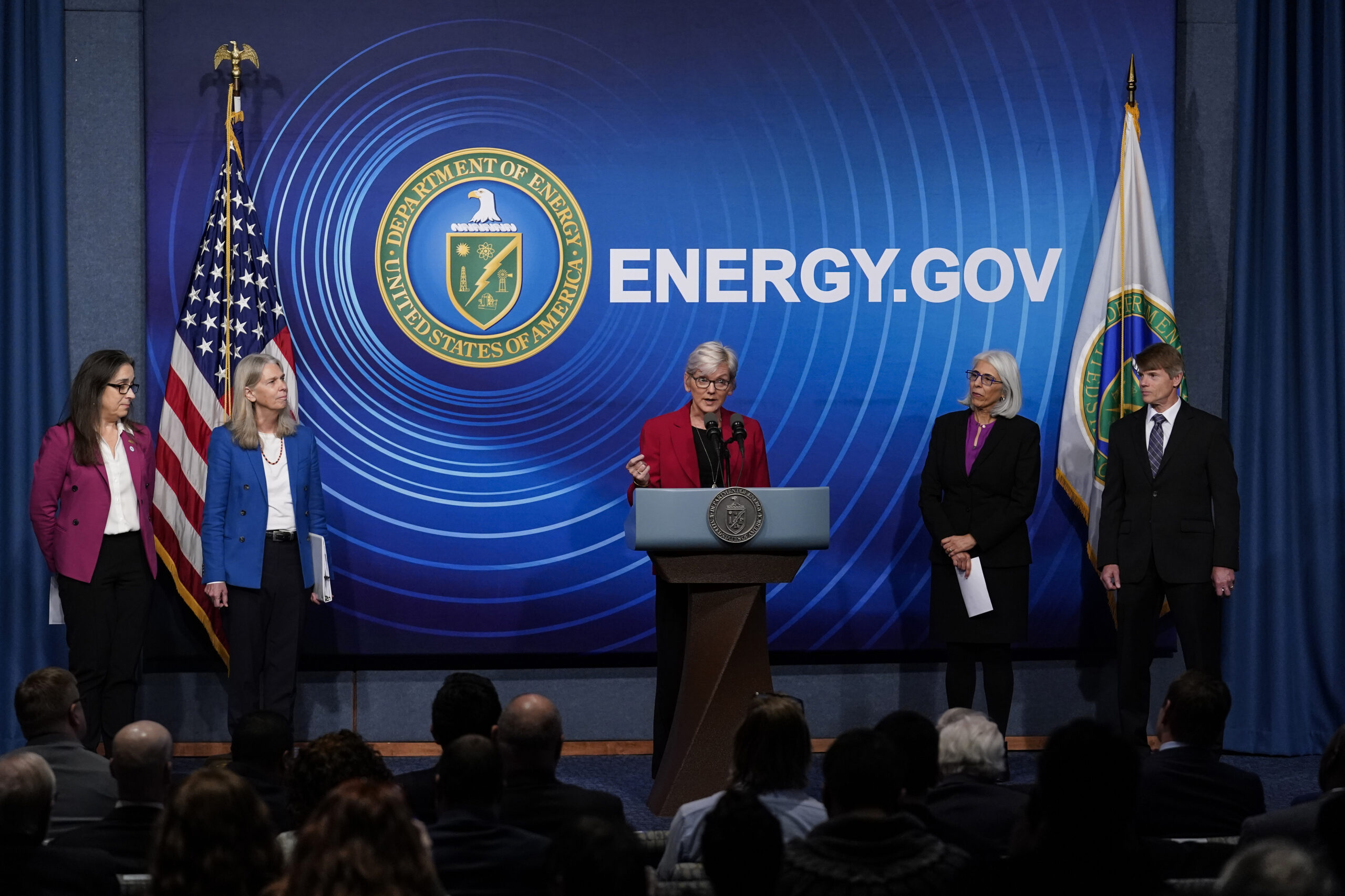 Jennifer Granholm, Kim Budil, Jill Hruby, Marvin Adams, Arati Prabhakar