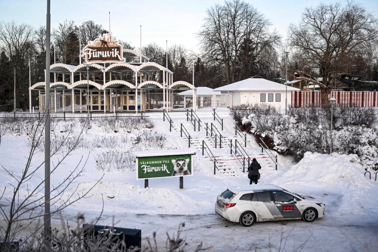 A view of the main entrance to Furuvik Zoo in Sweden.