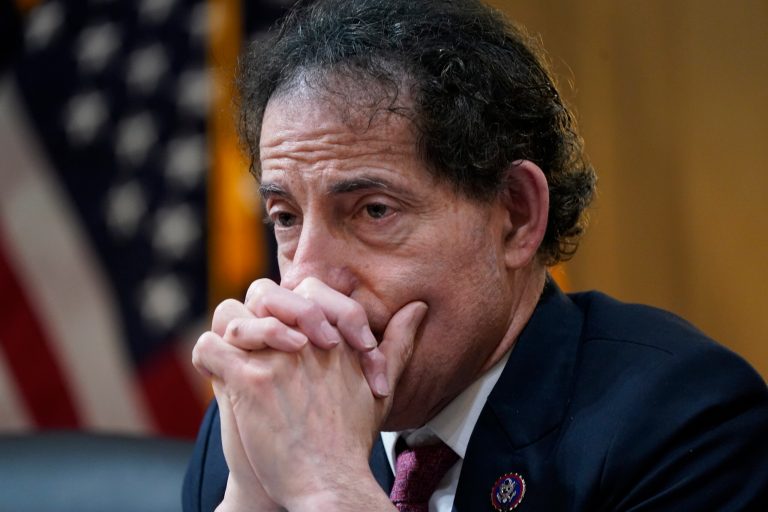 FILE â Rep. Jamie Raskin, D-Md., listens as the House select committee investigating the Jan. 6 attack on the U.S. Capitol holds a hearing at the Capitol in Washington, Tuesday, June 21, 2022. In a statement to the people of Maryland's 8th District, Rep. Raskin announced Dec. 28, 2022 that he has been diagnosed with a serious, but curable form of cancer. He says he plans to start chemo-immunotherapy and expects to be able to work through this period as a lawmaker where he will be the top Democrat on the House Oversight Committee. (AP Photo/J. Scott Applewhite, file)