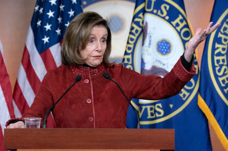 Speaker of the House Nancy Pelosi, D-Calif., holds a news conference at the Capitol in Washington, Thursday, Dec. 22, 2022. (AP Photo/Jose Luis Magana)