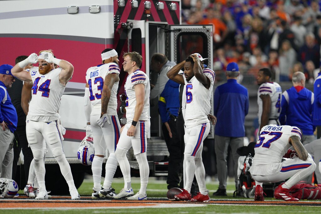 Buffalo Bills safety Damar Hamlin remains in critical condition after scary hit