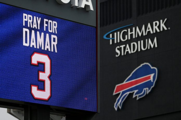 The White House extended prayers for Buffalo Bills safety Damar Hamlin but declined to comment further Tuesday on his horrific injury in Monday night's game.