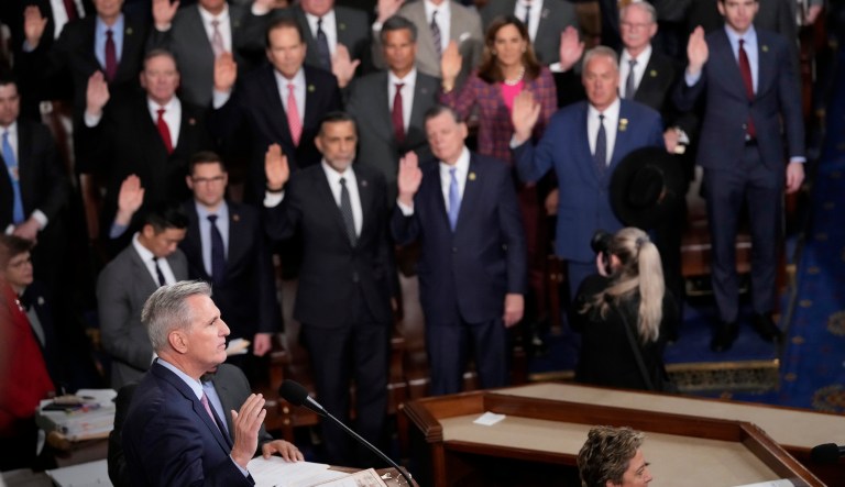 Lawmakers take oath of office after speaker drama delays swearing-in