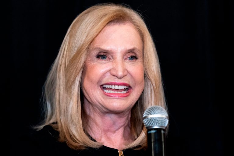 FILE - Former U.S. Rep. Carolyn Maloney speaks to supporters at her election night party, on Aug. 23, 2022, in New York.