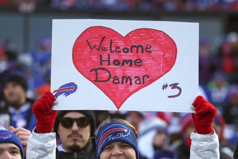 Damar Hamlin returns to watch Bills-Bengals game after on-field cardiac arrest