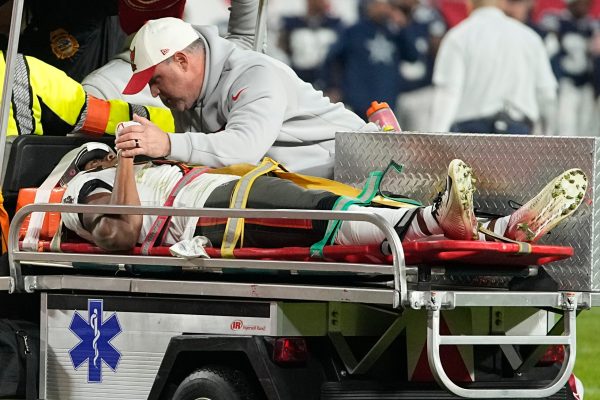 Buccaneers wide receiver stretchered off field after suffering hit to neck