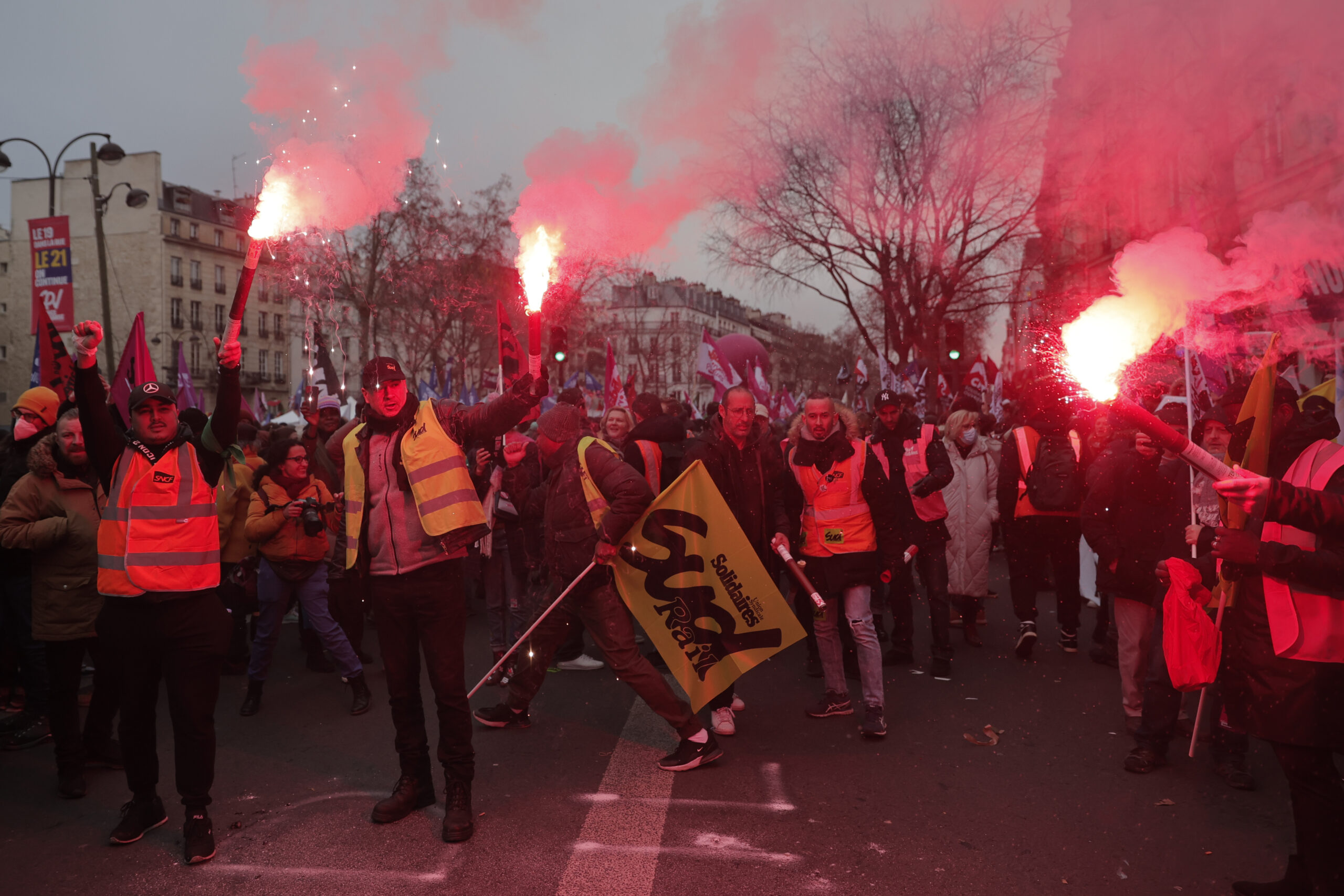 Million-plus protest in France as tensions flare over pension reform