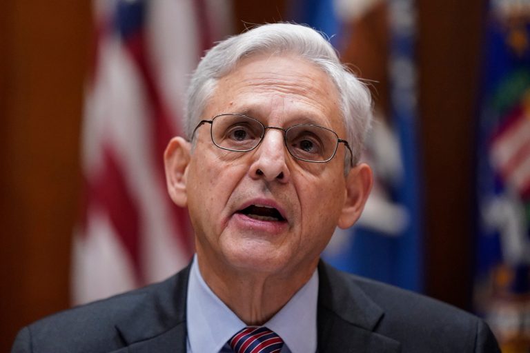 Attorney General Merrick Garland speaks during a Reproductive Rights Task Force meeting at the Department of Justice in Washington, Monday, Jan. 23, 2023.