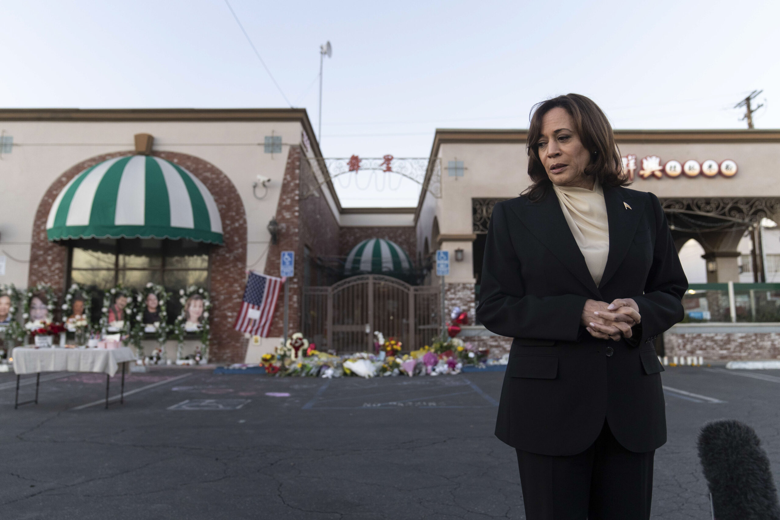 Kamala Harris visits Monterey Park shooting site and calls for Congress to act