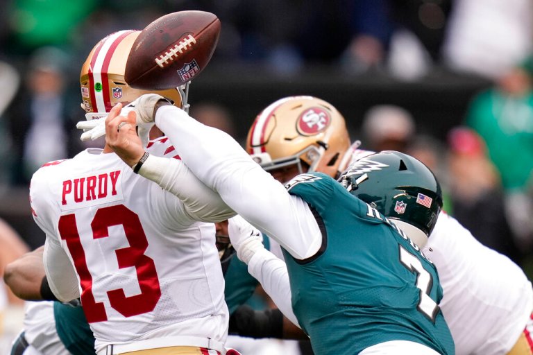 49ers QB Purdy suffers elbow injury in NFC championship game