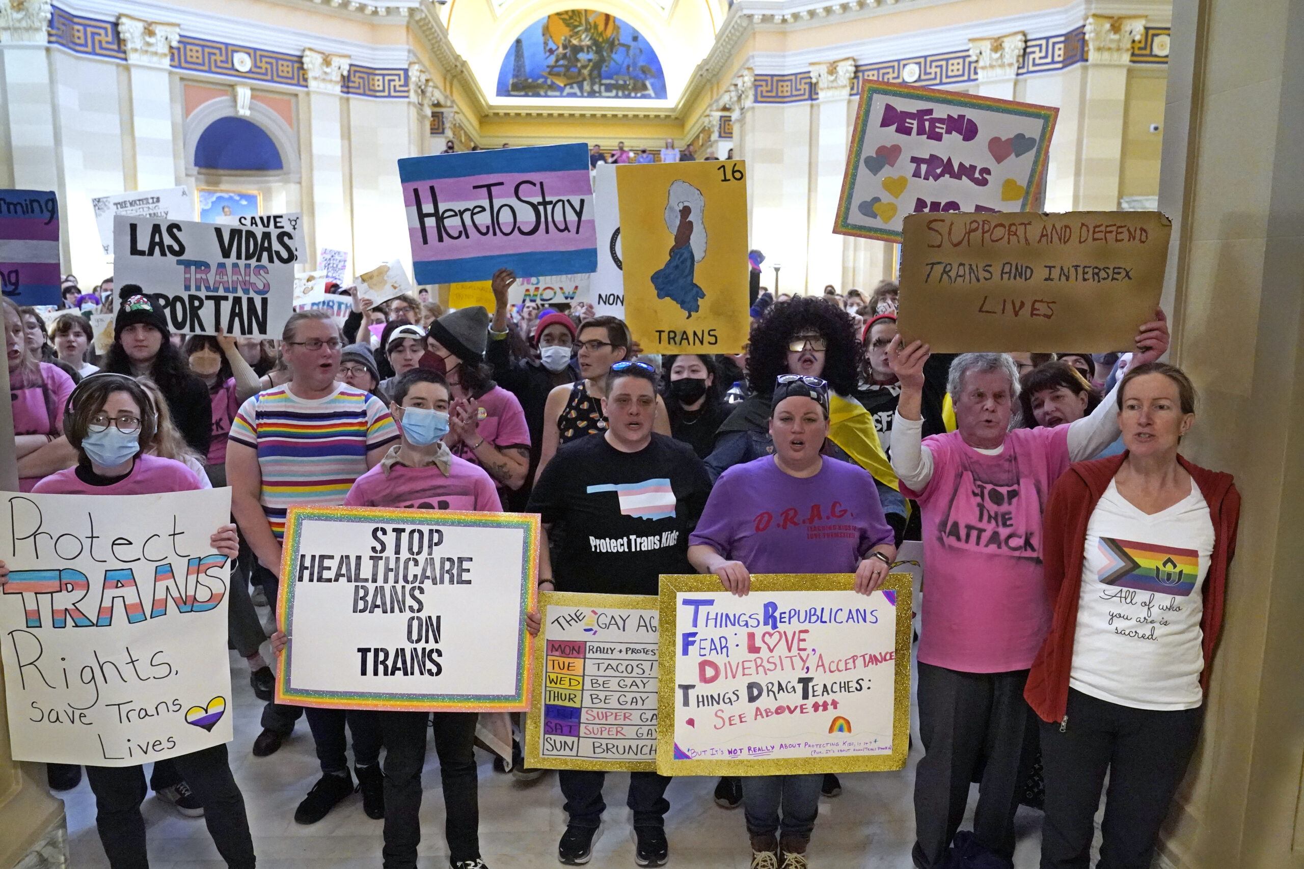 Oklahoma transgender bill that caused uproar will be revised following protests, author reveals