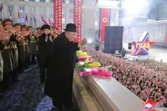 North Korea showcases missiles designed to reach the US at massive military parade