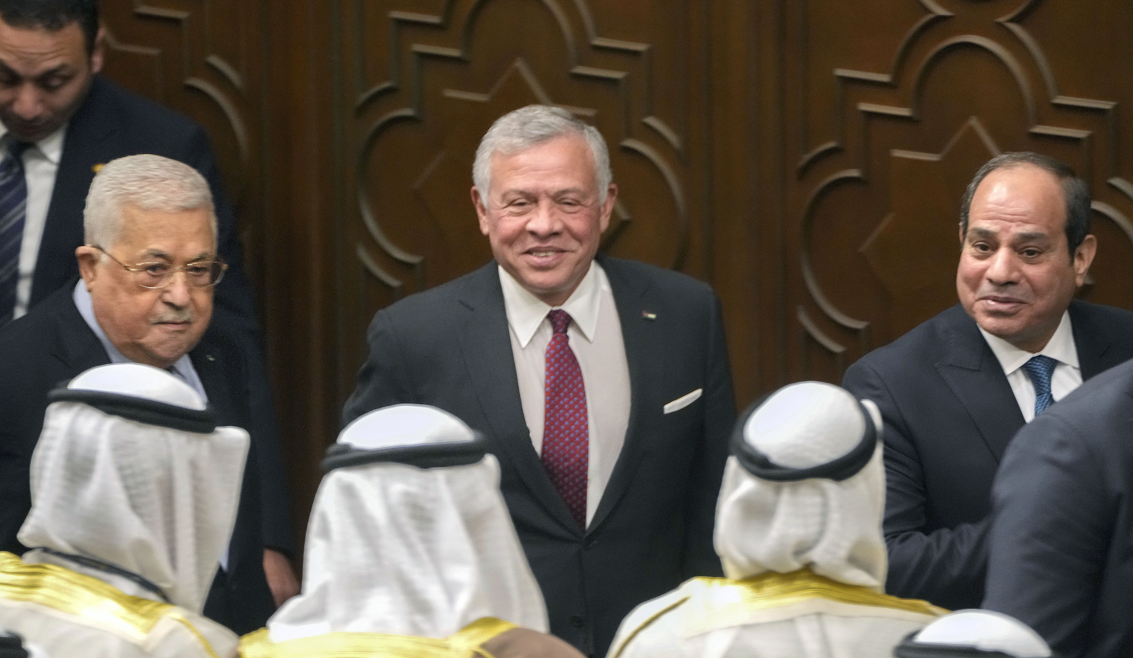 Egyptian and Jordanian leaders reject any effort to displace Palestinians