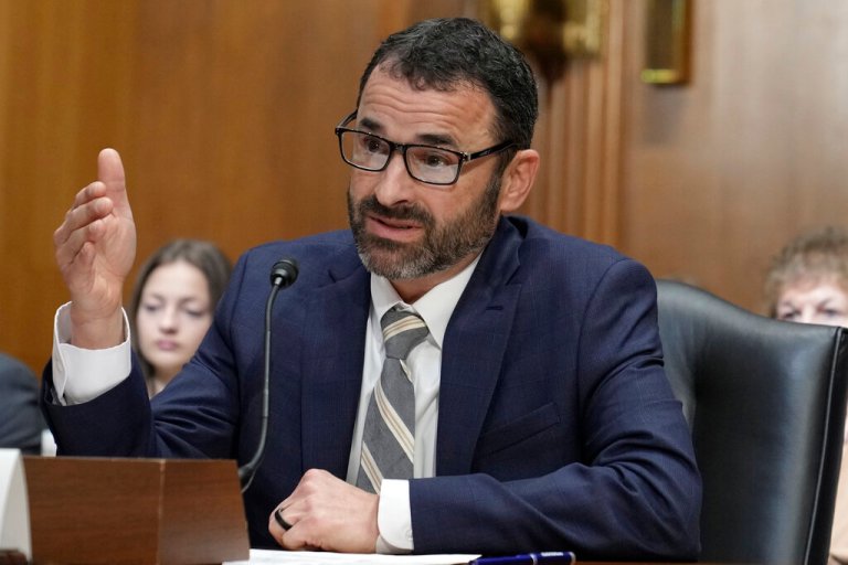 Daniel Werfel testifies before the Senate Finance Committee during his confirmation hearing to be the Internal Revenue Service Commissioner, Wednesday, Feb. 15, 2023, on Capitol Hill in Washington. 