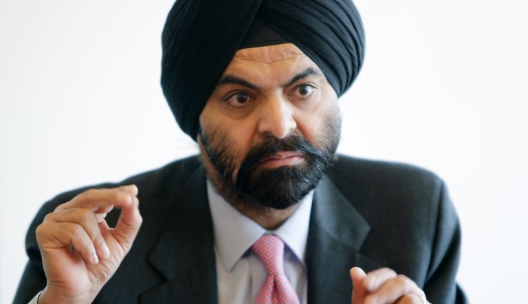 FILE - MasterCard CEO Ajay Banga speaks to reporters in New York, April 6, 2011.  Former Mastercard CEO Ajay Banga has been nominated by the U.S. to lead the World Bank, President Joe Biden announced on Thursday morning.