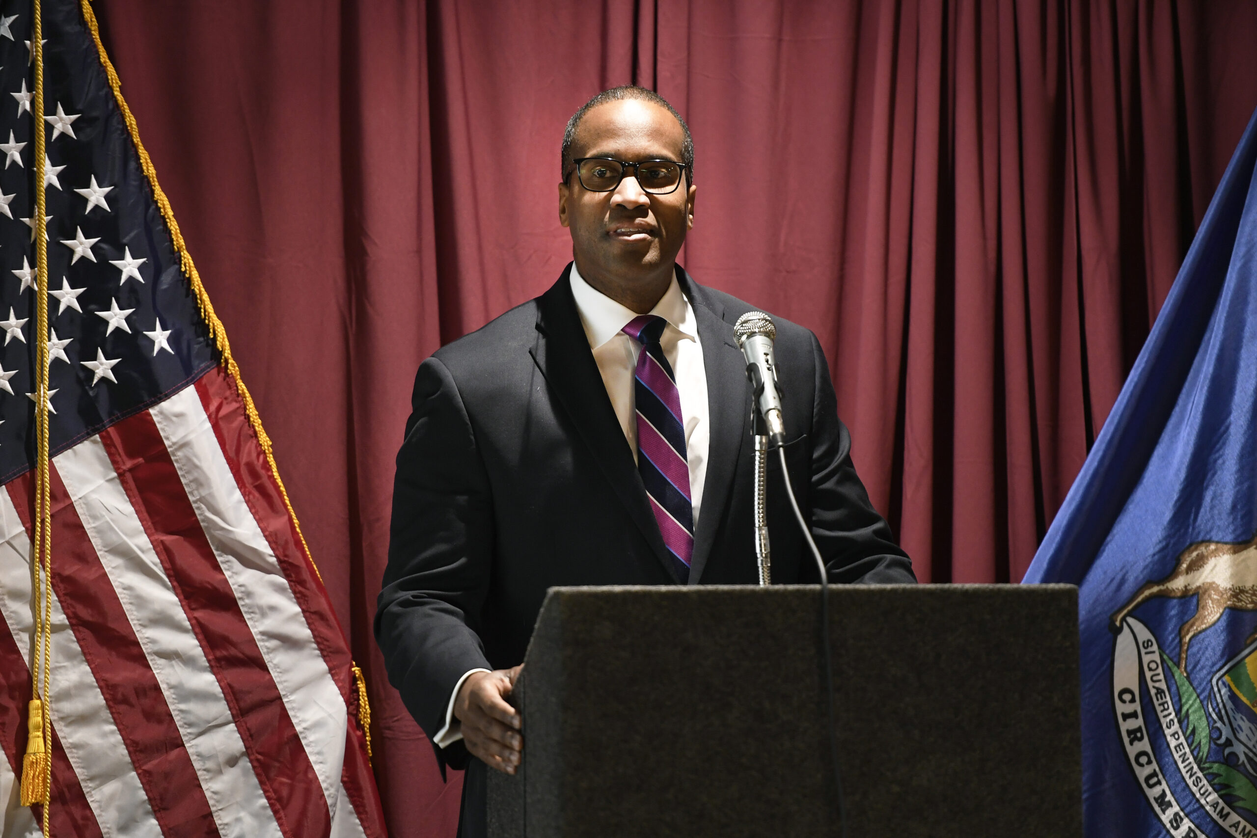John James pushes to take Congress off payroll during a government shutdown