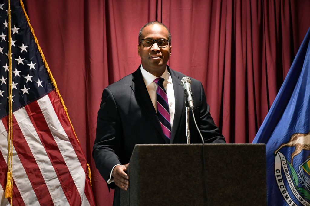 John James pushes to take Congress off payroll during a government shutdown