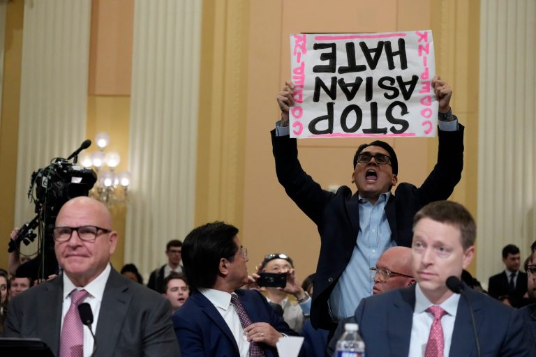 Protesters thrown out of House China committee’s first prime-time hearing