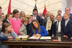 Sarah Huckabee Sanders signs Arkansas universal school choice bill