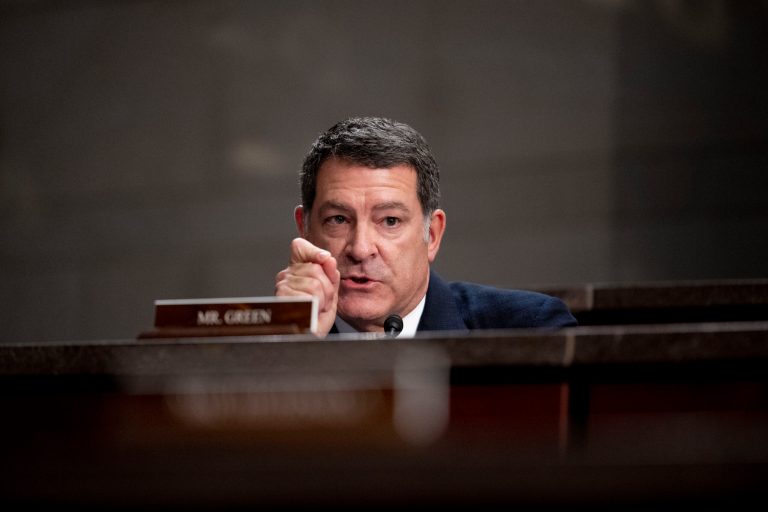 Rep. Mark Green (R-TN) speaks during a House Committee on Foreign Affairs hearing on the United States evacuation from Afghanistan on Capitol Hill in Washington, Wednesday, March 8, 2023.