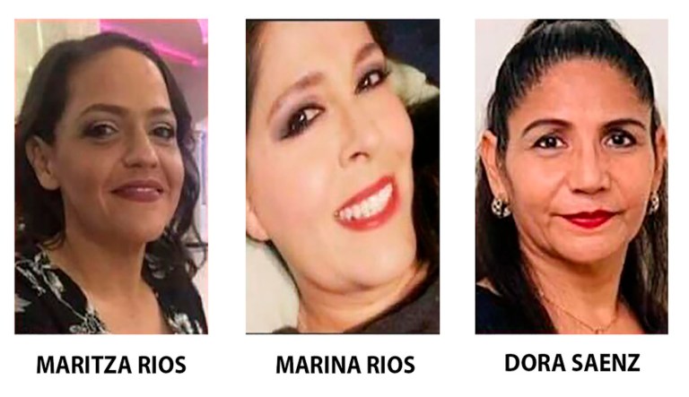 Maritza Trinidad Perez Rios, Marina Perez Rios, and Dora Alicia Cervantes Saenz have been missing since Feb. 24.