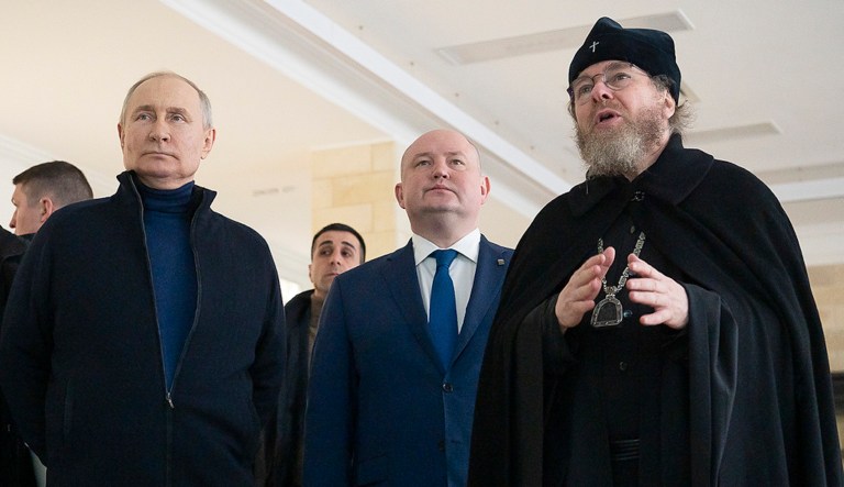 Facing arrest warrant, Russia’s Putin visits annexed Crimea