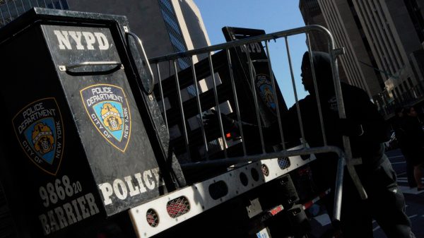 New York barricades in anticipation of looming Trump indictment