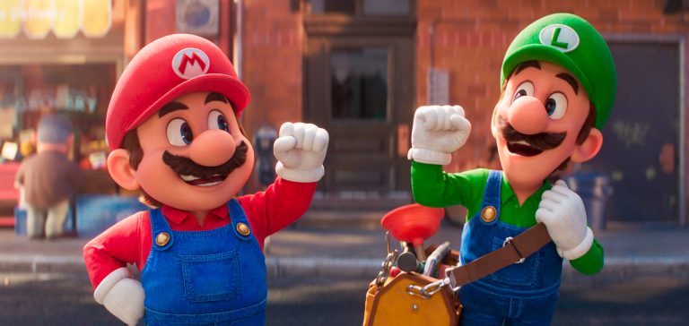 This image released by Nintendo and Universal Studios shows Mario, voiced by Chris Pratt, left, and Luigi, voiced by Charlie Day in Nintendo's 