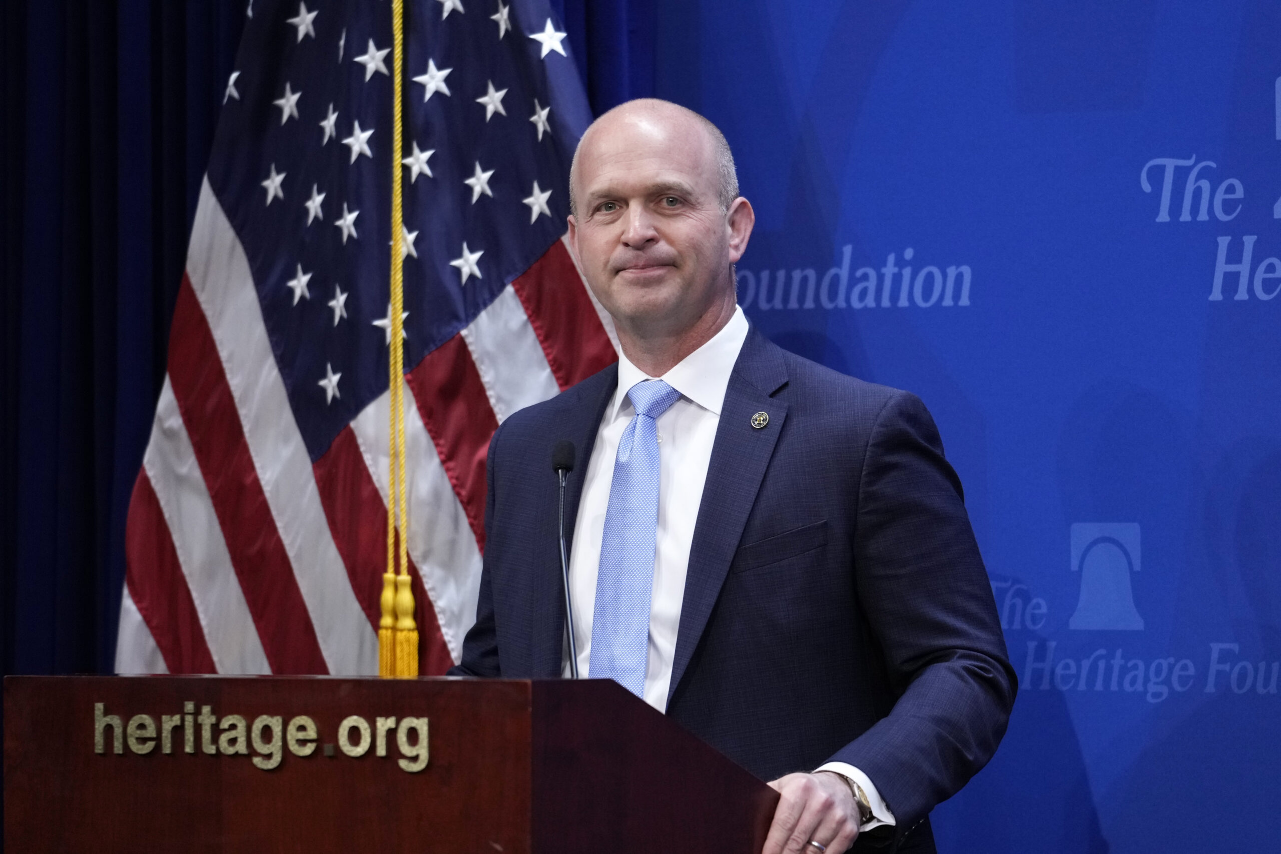 Heritage Foundation head defends think tank’s Reaganite credentials on Ukraine aid