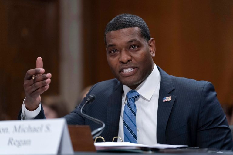 Environmental Protection Agency Administrator Michael Regan speaks on Capitol Hill, March 22, 2023, in Washington.