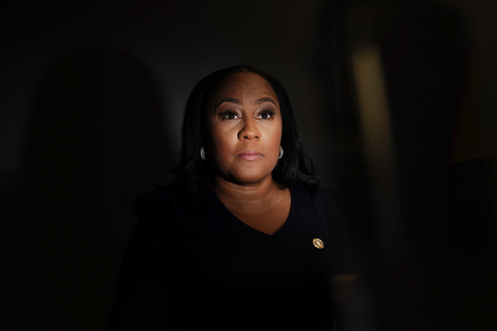 Fulton County District Attorney Fani Willis poses for a portrait, Wednesday, April 19, 2023, in Atlanta.