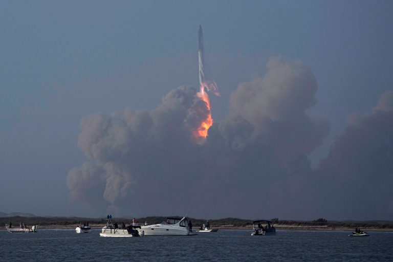SpaceX's Starship launches from Starbase in Boca Chica, Texas, Thursday, April 20, 2023. 