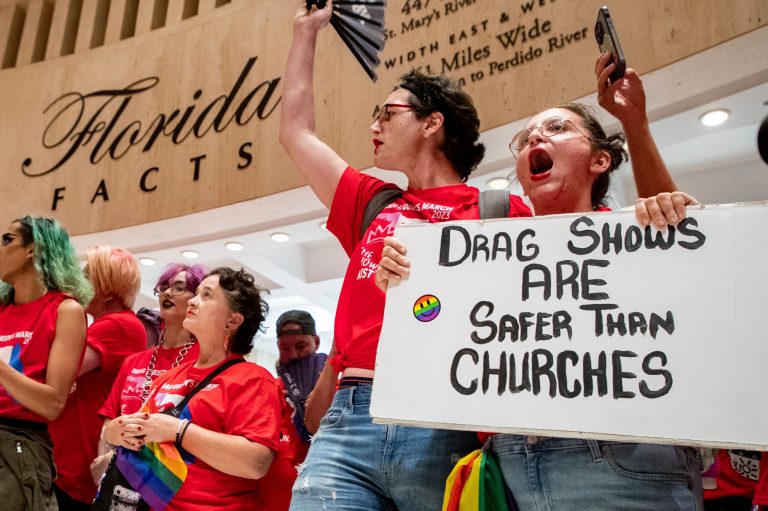 Supreme Court keeps block on Florida drag law for now