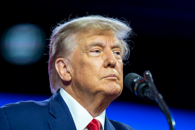 Former President Donald Trump speaks at the Conservative Political Action Conference, CPAC 2023, Saturday, March 4, 2023, at National Harbor in Oxon Hill, Md.