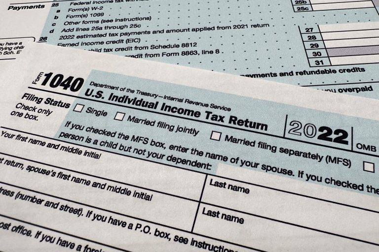 The Internal Revenue Service 1040 tax form for 2022 is seen on April 17, 2023. The IRS is planning to launch a pilot program for a government-run, online tax filing system thatâs free for all. After months of research, the IRS published a feasibility report on Tuesday, May 16, 2023, laying out taxpayer interest in direct file, how the system could work, its potential cost, operational challenges, and more.