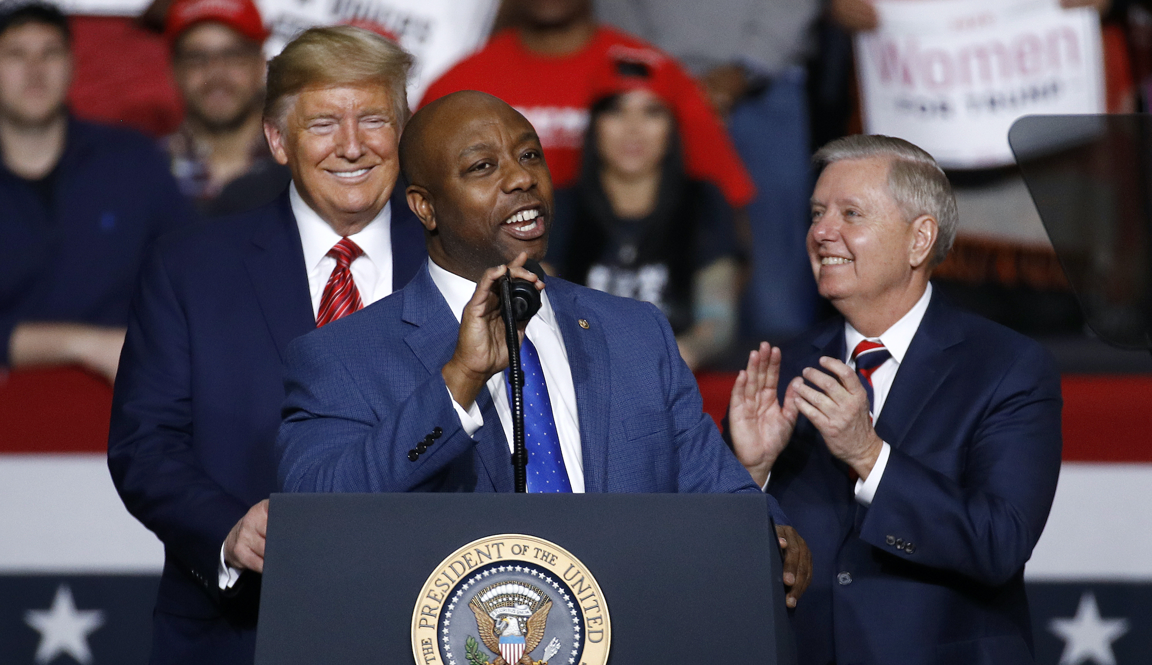 Donald Trump, Lindsey Graham, Tim Scott