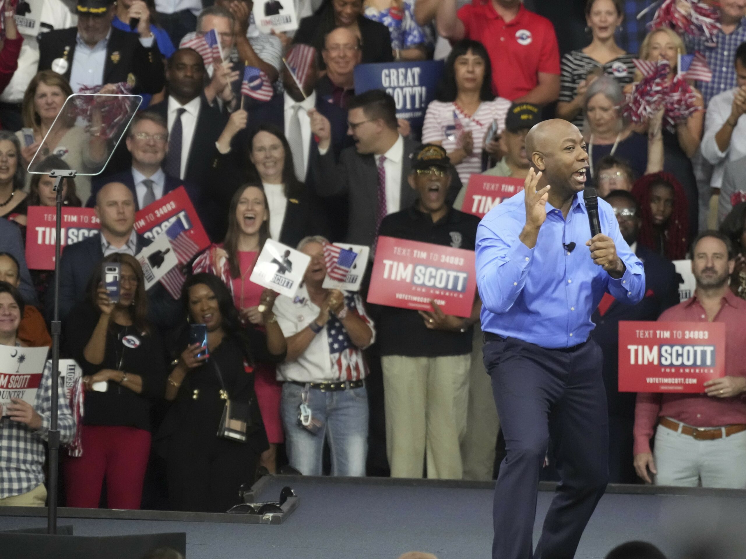 Tim Scott gives audience Howard Dean flashbacks during presidential anouncement