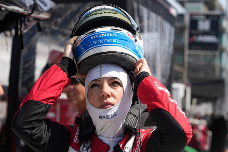 Indy 500’s sole female driver calls racing the only sport where sexes are equal