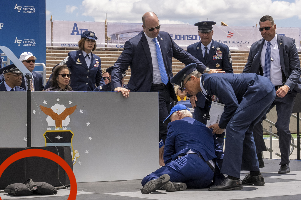 Biden falls flat at Air Force Academy graduation ceremony