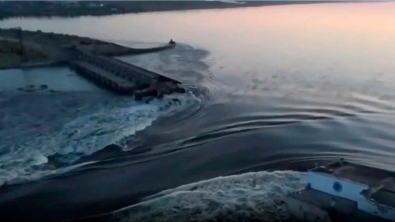 Russia and Ukraine play dam explosion blame game, White House still assessing