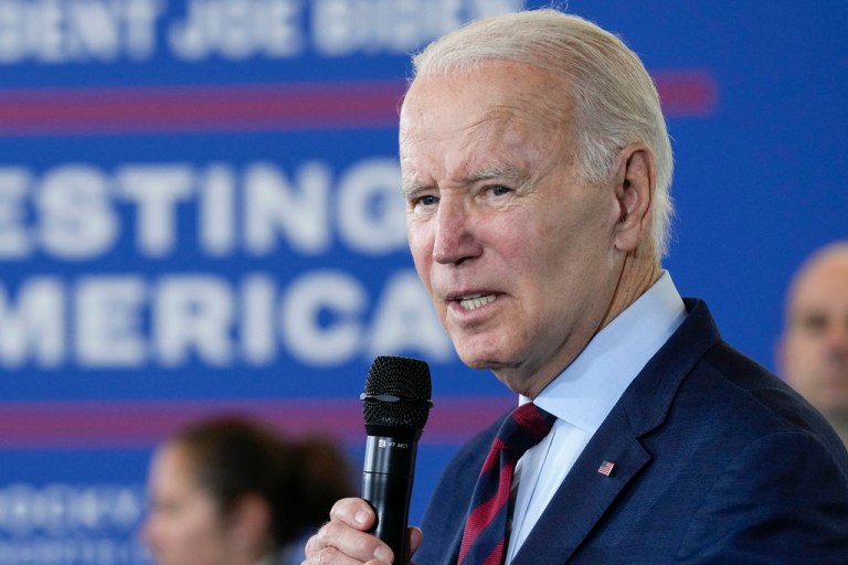President Joe Biden speaks at Nash Community College in Rocky Mount, N.C., Friday, June 9, 2023. 