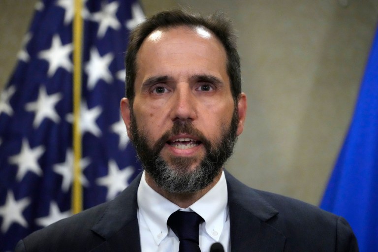 Special counsel Jack Smith speaks to reporters Friday, June 9, 2023, in Washington. Former President Donald Trump is facing 37 felony charges related to the mishandling of classified documents according to an indictment unsealed on Friday. 