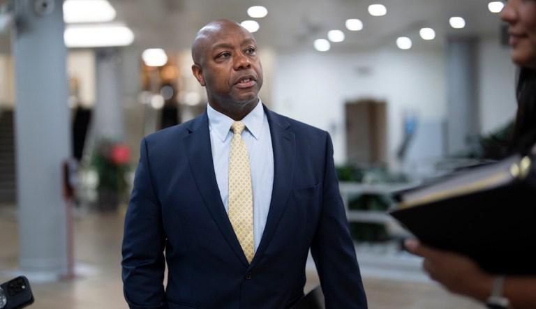 Tim Scott returns to Senate as GOP colleagues grapple with Trump’s primary lead