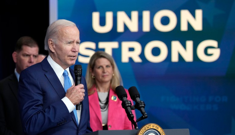 Group of 17 unions endorses Biden for 2024