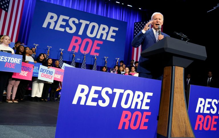 FILE - President Joe Biden speaks about abortion access during a Democratic National Committee event at the Howard Theatre, Oct. 18, 2022, in Washington.