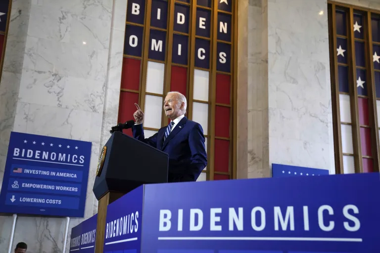 President Joe Biden delivers remarks on the economy, Wednesday, June 28, 2023, at the Old Post Office in Chicago. 
