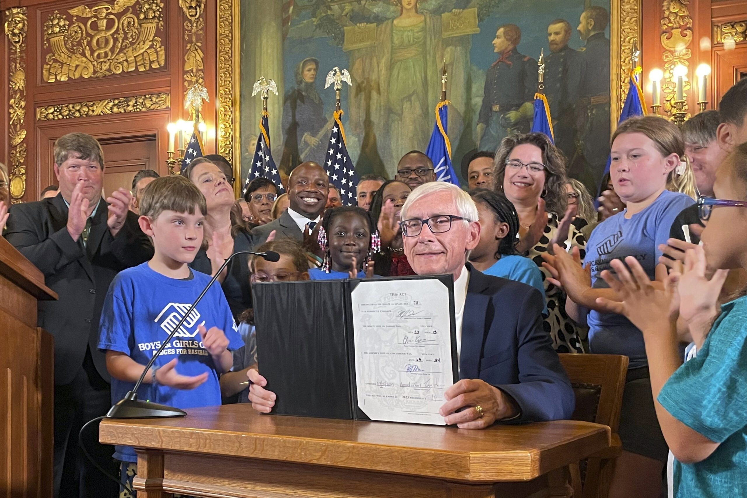 Wisconsin governor pulls veto trick to lock in school spending for more than 400 years